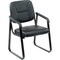 Global Industrial Interion Reception Chair, Black Seat, Fixed, Vinyl Seat 250787BK - alternate 3